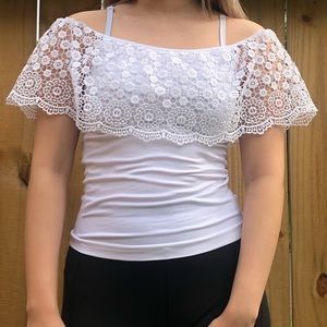 A white blouse with lace